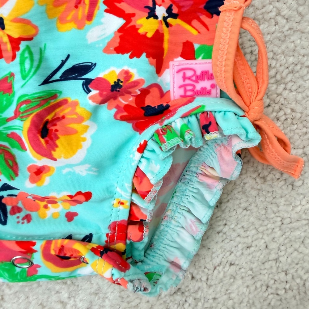 Ruffle Butts Floral Baby One-Piece Swimsuit - Picture 3 of 10